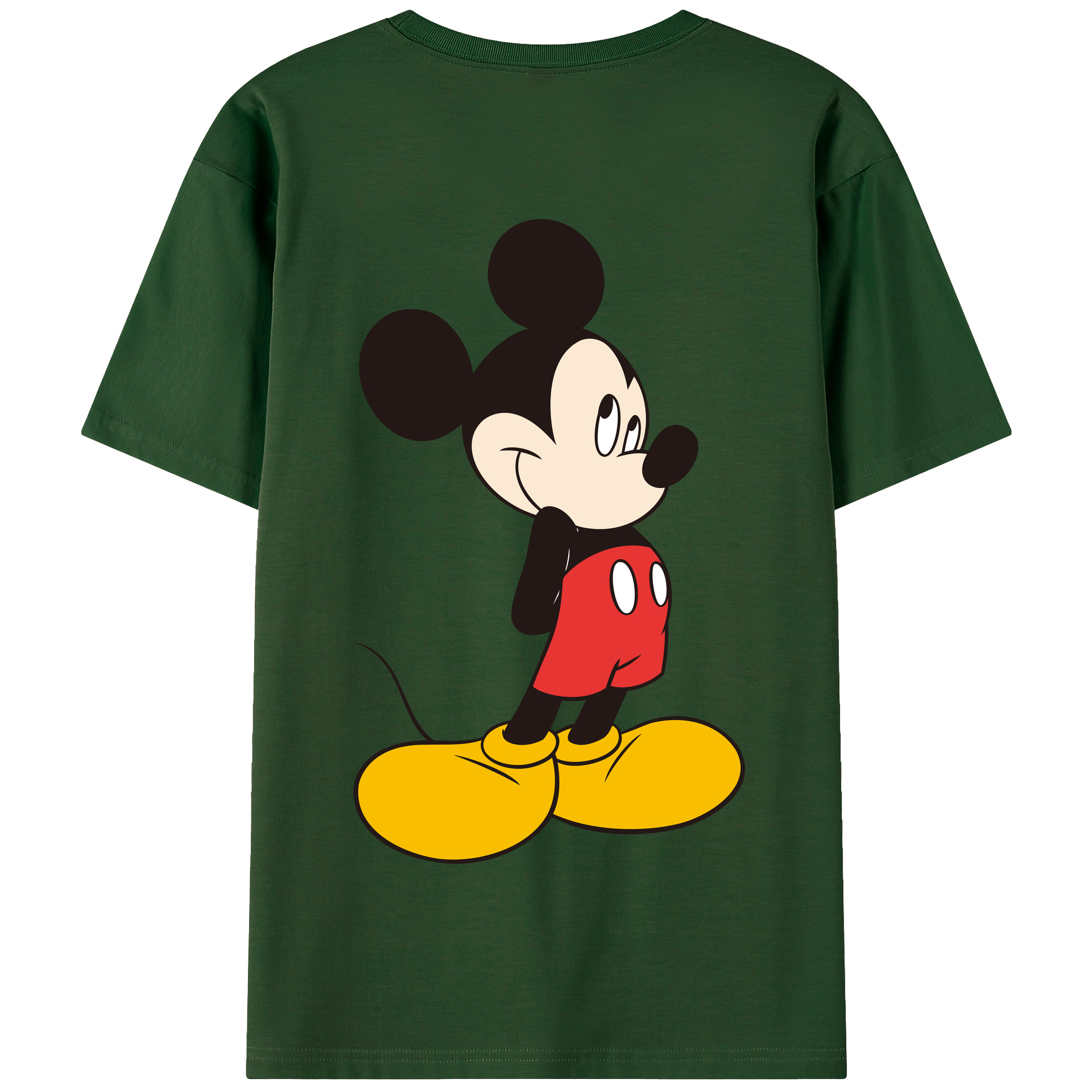 （画像用） ミッキーマウス Mickey Mouse 綿100％半袖Tシャツ（背面プリント）